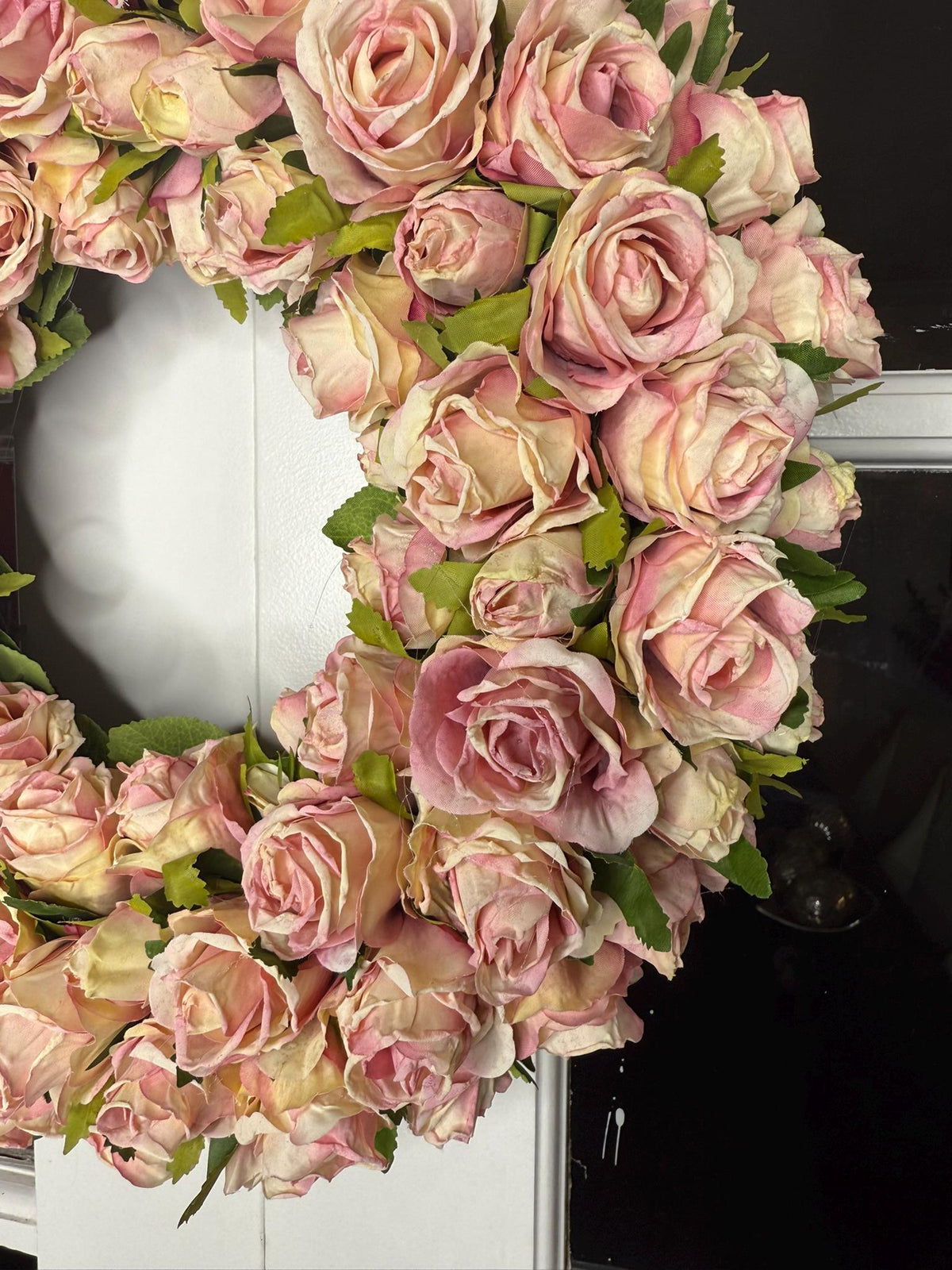 Luxe Blush Rose Wreath Timeless Romance Collection