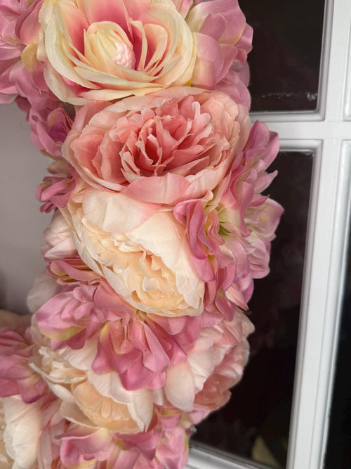 Blush Peony and Rose Luxury Wreath Signature Collection