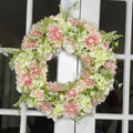 Medium Blush Petal Whisper Wreath  Soft Pink  Ivory Florals with Sage Green Accents