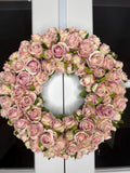 Luxe Blush Rose Wreath Timeless Romance Collection